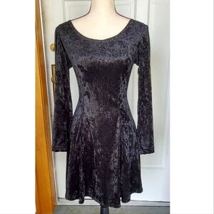Vintage 90's Marnie West Crushed Velvet Dress, Size 5 (juniors)